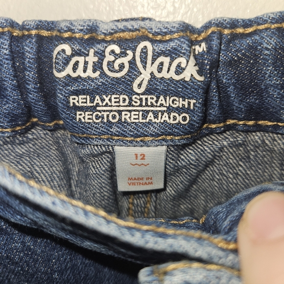 Cat & Jack Relaxed Fit Girls Jeans Size 12 - Picture 5 of 10